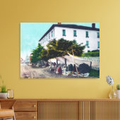 Uitzicht van Eskimo Curio Venders Sitka, AK Canvas Afdruk (Insitu (Woonkamer))