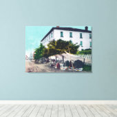 Uitzicht van Eskimo Curio Venders Sitka, AK Canvas Afdruk (Insitu (Houten vloer))