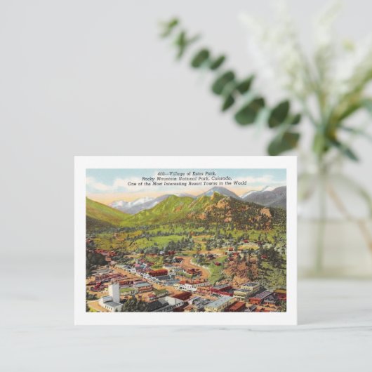 Uitzicht van Estes Park Colorado  Briefkaart (Staand voorkant)