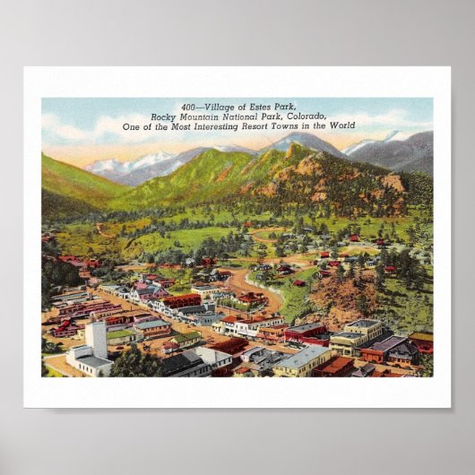Uitzicht van Estes Park Colorado  Poster (Voorkant)