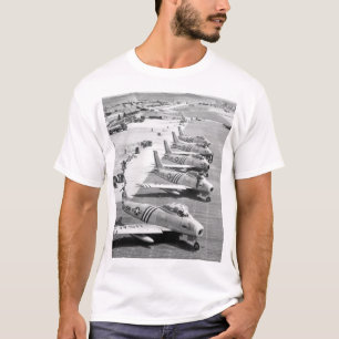 Uitzicht van F-86-vliegtuigen op het Afbeelding fl T-shirt
