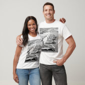 Uitzicht van F-86-vliegtuigen op het Afbeelding fl T-shirt (Unisex)