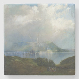 Uitzicht van Fairmount Water Works (Philadelphia,  Stenen Onderzetter