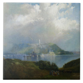 Uitzicht van Fairmount Water Works (Philadelphia,  Tegeltje