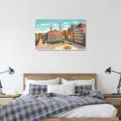 Uitzicht van Faneuil Hall, de wieg van de vrijheid Canvas Afdruk (Insitu (Slaapkamer))