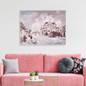 Uitzicht van Faubourg Saint-Jacques Canvas Afdruk (Insitu (Woonkamer))