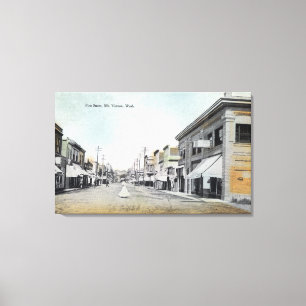Uitzicht van First Street 2 Canvas Afdruk