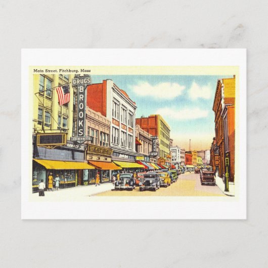 Uitzicht van Fitchburg, Massachusetts, Briefkaart (Voorkant)