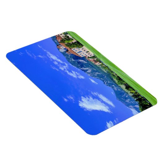 Uitzicht van Flatirons van CU Campus in Boulder, C Magneet (Rechterzijde)