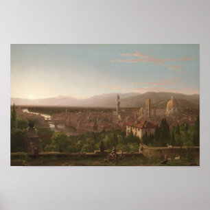 Uitzicht van Florence - Thomas Cole Print