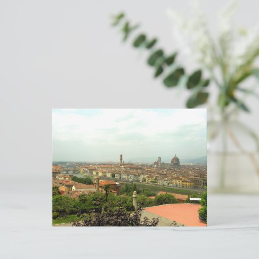 Uitzicht van Florence van Piazzale Michelangelo Briefkaart (Staand voorkant)