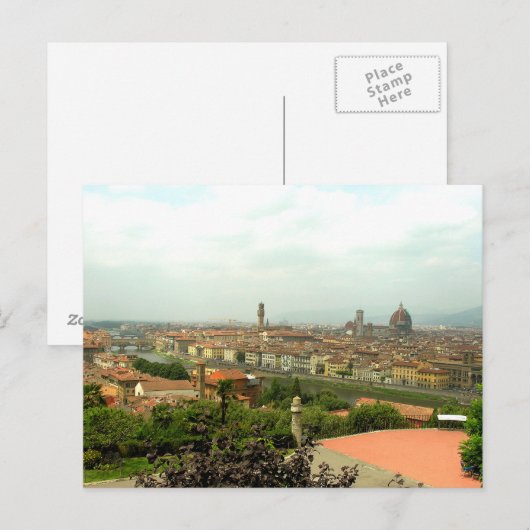 Uitzicht van Florence van Piazzale Michelangelo Briefkaart (Voorkant / Achterkant)