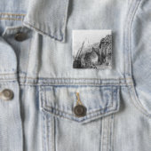 Uitzicht van Folkestone Vierkante Button 5,1 Cm (In situ)