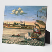 Uitzicht van Fort George, met de stad New York voo Fotoplaat (Zijkant)