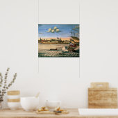 Uitzicht van Fort George, met de stad New York voo Poster (Keuken)