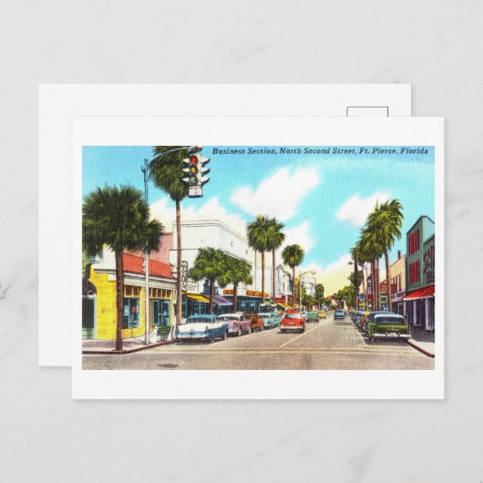  Uitzicht van Fort Pierce, Florida, Briefkaart (Voorkant / Achterkant)