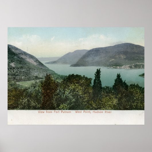 Uitzicht van Fort Putnam, Hudson River 1906  Poster (Voorkant)