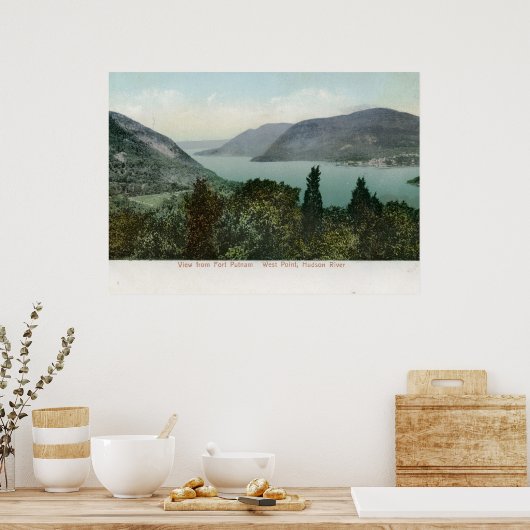 Uitzicht van Fort Putnam, Hudson River 1906  Poster (Keuken)