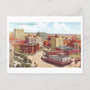  Uitzicht van Fort Worth, Texas, Skyline Briefkaart