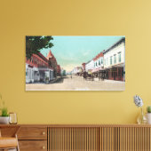 Uitzicht van Fourth Street San Rafael, CA Canvas Afdruk (Insitu (Woonkamer))