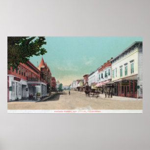 Uitzicht van Fourth Street San Rafael, CA Poster