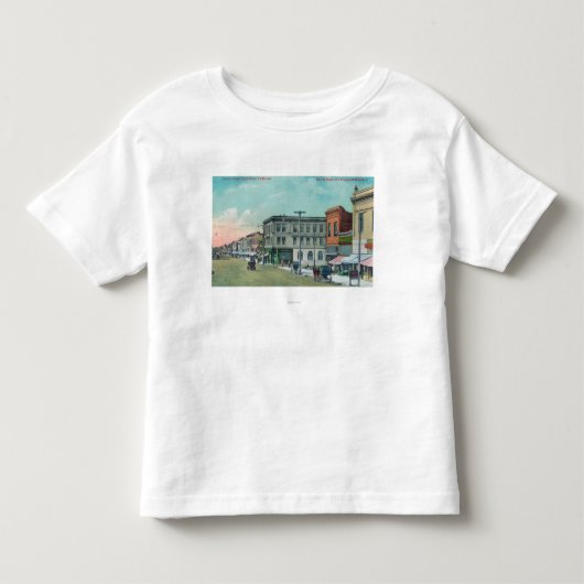 Uitzicht van Fourth StreetSanta Rosa, CA Kinder Shirts (Voorkant)