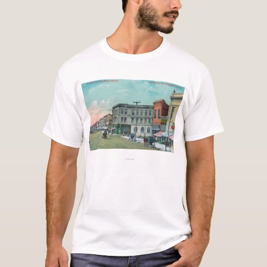 Uitzicht van Fourth StreetSanta Rosa, CA T-shirt (Voorkant)
