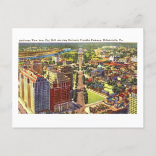 Uitzicht van Franklin Parkway Briefkaart