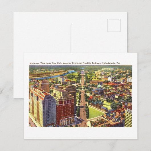 Uitzicht van Franklin Parkway Briefkaart (Voorkant / Achterkant)