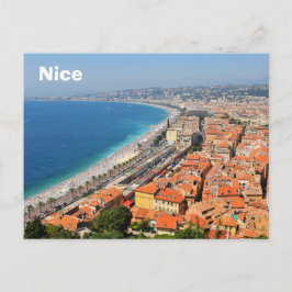 Uitzicht van Frans Riviera in Nice, Frankrijk Briefkaart