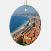 Uitzicht van Frans Riviera in Nice, Frankrijk Keramisch Ornament (Rechts)
