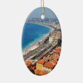 Uitzicht van Frans Riviera in Nice, Frankrijk Keramisch Ornament (Rechts)