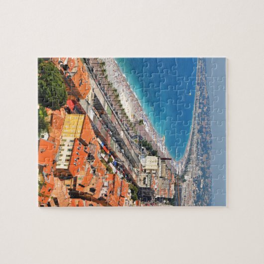 Uitzicht van Frans Riviera in Nice, Frankrijk Legpuzzel (Horizontaal)