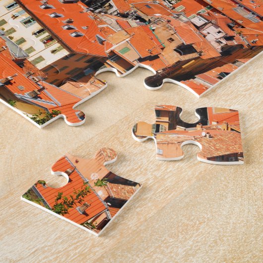 Uitzicht van Frans Riviera in Nice, Frankrijk Legpuzzel (Zijkant)
