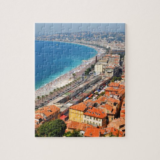 Uitzicht van Frans Riviera in Nice, Frankrijk Legpuzzel (Verticaal)