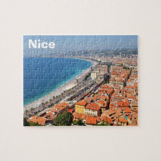 Uitzicht van Frans Riviera in Nice, Frankrijk Legpuzzel (Horizontaal)