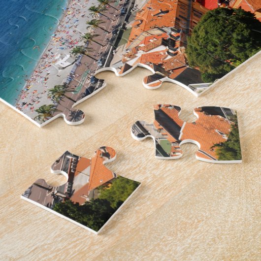 Uitzicht van Frans Riviera in Nice, Frankrijk Legpuzzel (Zijkant)