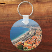 Uitzicht van Frans Riviera in Nice, Frankrijk Sleutelhanger (Voorkant)
