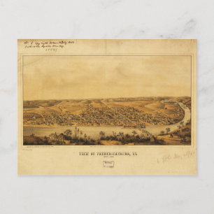 Uitzicht van Fredericksburg, Virginia (nov. 1862) Briefkaart