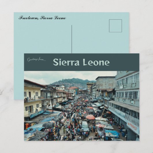 Uitzicht van Freetown Sierra Leone Briefkaart (Voorkant / Achterkant)