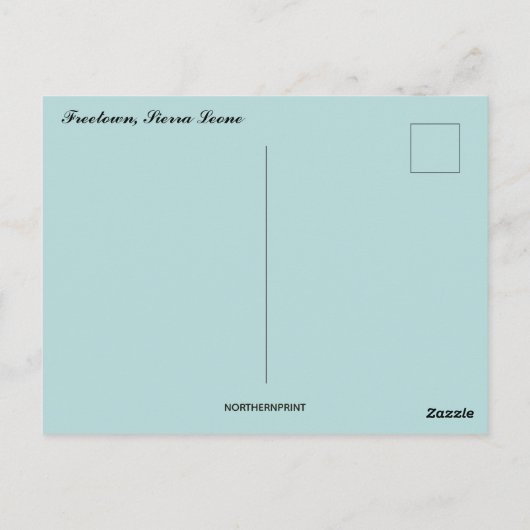 Uitzicht van Freetown Sierra Leone Briefkaart (Achterkant)