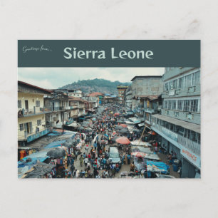 Uitzicht van Freetown Sierra Leone Briefkaart