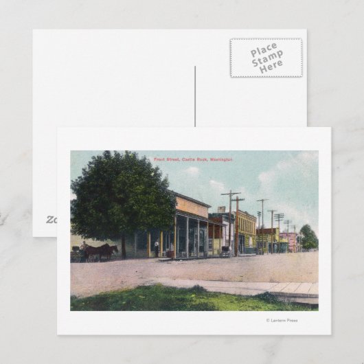 Uitzicht van Front Street Briefkaart (Voorkant / Achterkant)