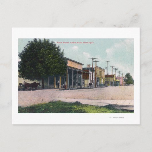 Uitzicht van Front Street Briefkaart (Voorkant)