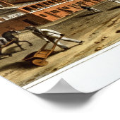 Uitzicht van Front Street, St. Louis.  Poster (Hoek)