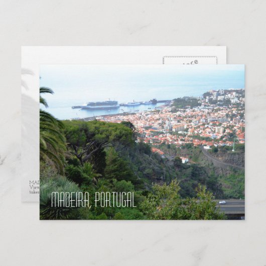 Uitzicht van Funchal Madeira Briefkaart (Voorkant / Achterkant)