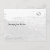 Uitzicht van Funchal Madeira Briefkaart (Achterkant)