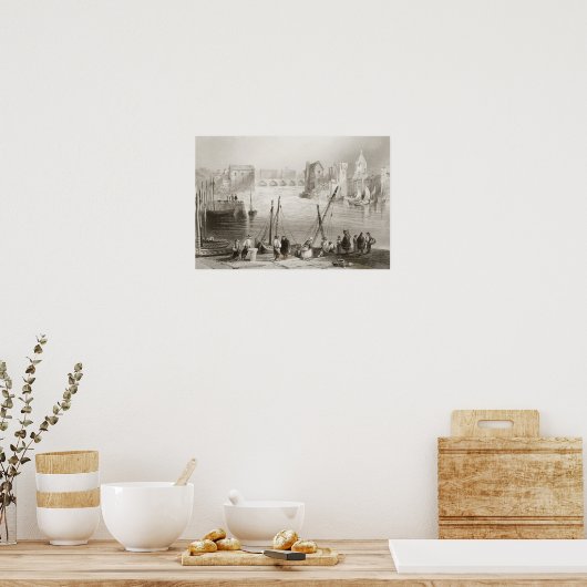 Uitzicht van Galway van de Claddagh Poster (Keuken)