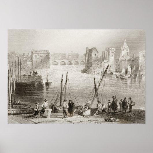 Uitzicht van Galway van de Claddagh Poster (Voorkant)