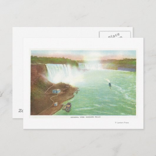 Uitzicht van gehele Niagara-Herfsten Briefkaart (Voorkant / Achterkant)